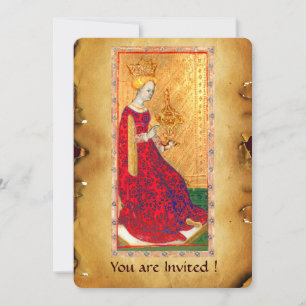 ANTIEK RENAISSANCE TAROTO QUEEN OF CUPS KAART