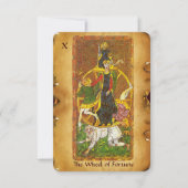 ANTIEK RENAISSANCE TAROTS 10/THE WHEEL OF FORTUNE AANKONDIGING (Voorkant)