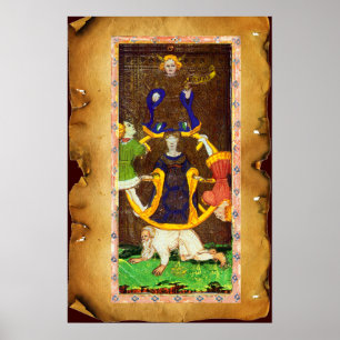 ANTIEK RENAISSANCE TAROTS 10/THE WHEEL OF FORTUNE POSTER