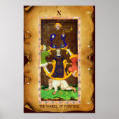 ANTIEK RENAISSANCE TAROTS 10/THE WHEEL OF FORTUNE POSTER (Voorkant)
