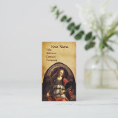 ANTIEK RENAISSANCE TAROTS 11 FORTITUDE PARCHMENT VISITEKAARTJE (Staand voorkant)