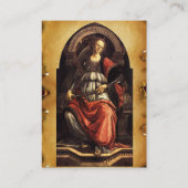 ANTIEK RENAISSANCE TAROTS 11 FORTITUDE PARCHMENT VISITEKAARTJE (Achterkant)