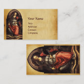 ANTIEK RENAISSANCE TAROTS 11 FORTITUDE PARCHMENT VISITEKAARTJE (Voorkant / Achterkant)