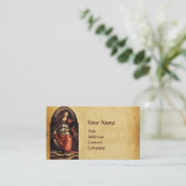 ANTIEK RENAISSANCE TAROTS 11 FORTITUDE PARCHMENT VISITEKAARTJE (Staand voorkant)