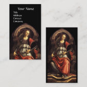 ANTIEK RENAISSANCE TAROTS 11 FORTITUDE Zwart Visitekaartje (Voorkant / Achterkant)