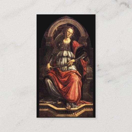 ANTIEK RENAISSANCE TAROTS 11 FORTITUDE Zwart Visitekaartje (Achterkant)