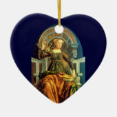 ANTIEK RENAISSANCE TAROTS 14 / TEMPERANCE Heart Keramisch Ornament (Voorkant)