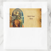 ANTIEK RENAISSANCE TAROTS 14 TEMPERANCE Parchment Rechthoekige Sticker (Tas)