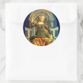 ANTIEK RENAISSANCE TAROTS 14 TEMPERANCE Parchment Ronde Sticker (Tas)