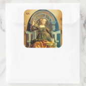 ANTIEK RENAISSANCE TAROTS 14 TEMPERANCE Parchment Vierkante Sticker (Tas)