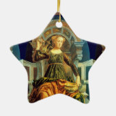 ANTIEK RENAISSANCE TAROTS 14 / TEMPERANCE Star Keramisch Ornament (Achterkant)