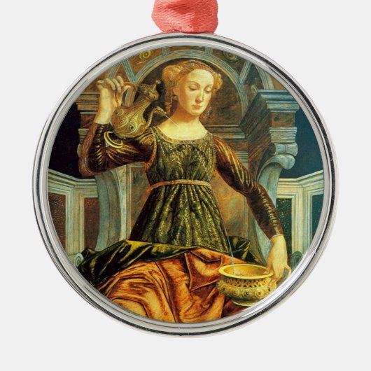 ANTIEK RENAISSANCE TAROTS 14 / TEMPERANCE Star Metalen Ornament (Voorkant)