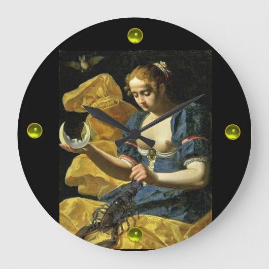 ANTIEK RENAISSANCE TAROTS 18/THE MOON GROTE KLOK (Voorkant)