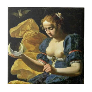 ANTIEK RENAISSANCE TAROTS 18/THE MOON TEGELTJE