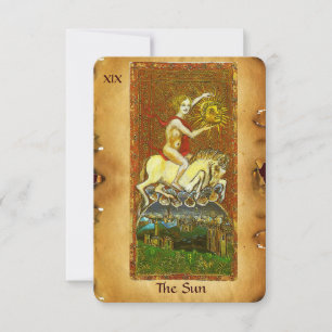 ANTIEK RENAISSANCE TAROTS 19/THE SUN AANKONDIGING