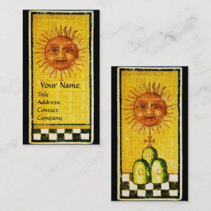 ANTIEK RENAISSANCE TAROTS 19 /THE SUN Pearl Paper Visitekaartje
