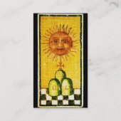 ANTIEK RENAISSANCE TAROTS 19 /THE SUN Pearl Paper Visitekaartje (Achterkant)