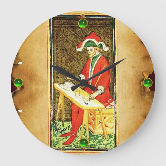 ANTIEK RENAISSANCE TAROTS 1/MAGICIAN GROTE KLOK (Voorkant)