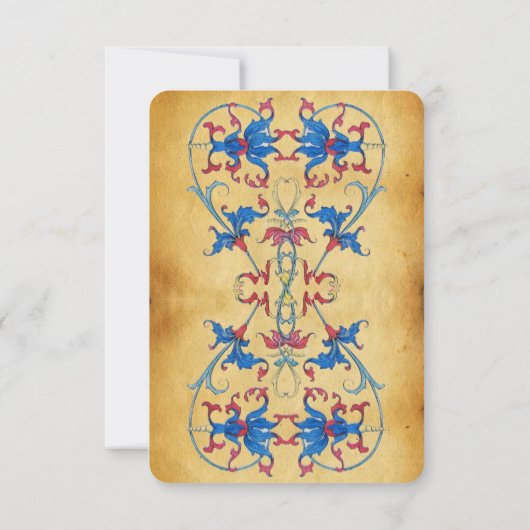 ANTIEK RENAISSANCE TAROTS 2 / PAPIER ( CHARITEIT ) AANKONDIGING (Achterkant)