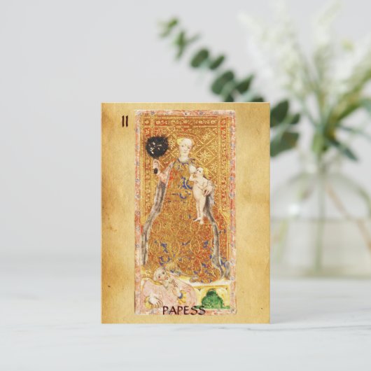 ANTIEK RENAISSANCE TAROTS 2 / PAPIER ( CHARITEIT ) BRIEFKAART (Staand voorkant)