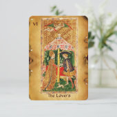 ANTIEK RENAISSANCE TAROTS 5 / DE GELIEFDEN AANKONDIGING (Staand voorkant)