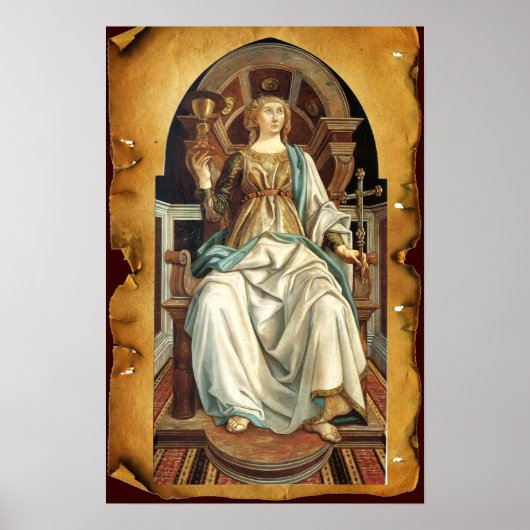 ANTIEK RENAISSANCE TAROTS 5/POPE Parchment Poster (Voorkant)