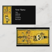 ANTIEK RENAISSANCE TAROTS, ACE OF SWORDS Black Visitekaartje (Voorkant / Achterkant)