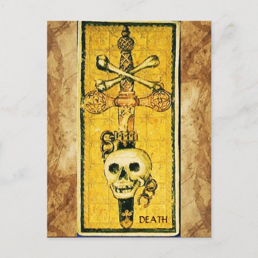 ANTIEK RENAISSANCE TAROTS,ACE OF SWORDS Parchment Briefkaart (Voorkant)
