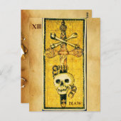 ANTIEK RENAISSANCE TAROTS,ACE OF SWORDS Parchment Briefkaart (Voorkant / Achterkant)