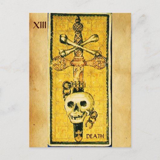 ANTIEK RENAISSANCE TAROTS,ACE OF SWORDS Parchment Briefkaart (Voorkant)