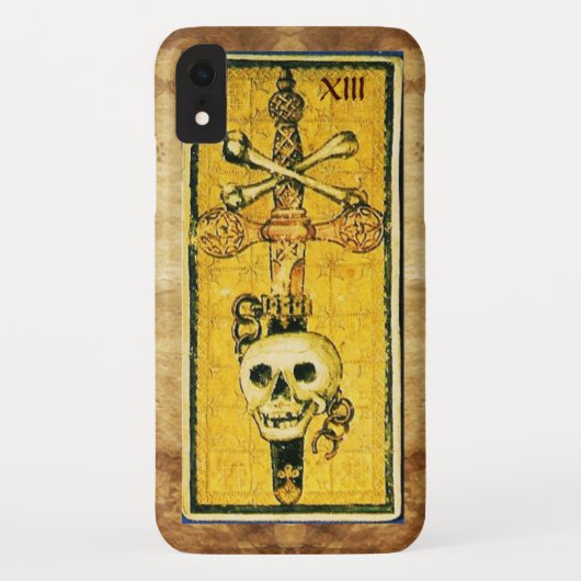 ANTIEK RENAISSANCE TAROTS,ACE OF SWORDS Parchment Case-Mate iPhone Case (Achterkant)