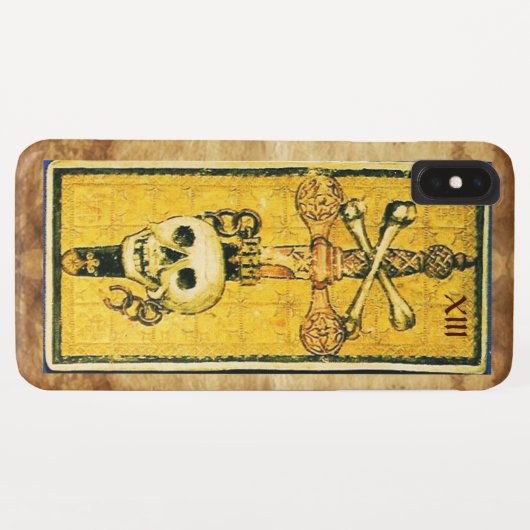 ANTIEK RENAISSANCE TAROTS,ACE OF SWORDS Parchment Case-Mate iPhone Case (Achterkant (horizontaal))