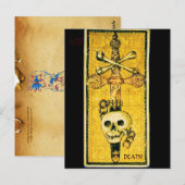 ANTIEK RENAISSANCE TAROTS / ACE OF SWORS BRIEFKAART (Voorkant / Achterkant)