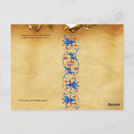 ANTIEK RENAISSANCE TAROTS / ACE OF SWORS BRIEFKAART (Achterkant)