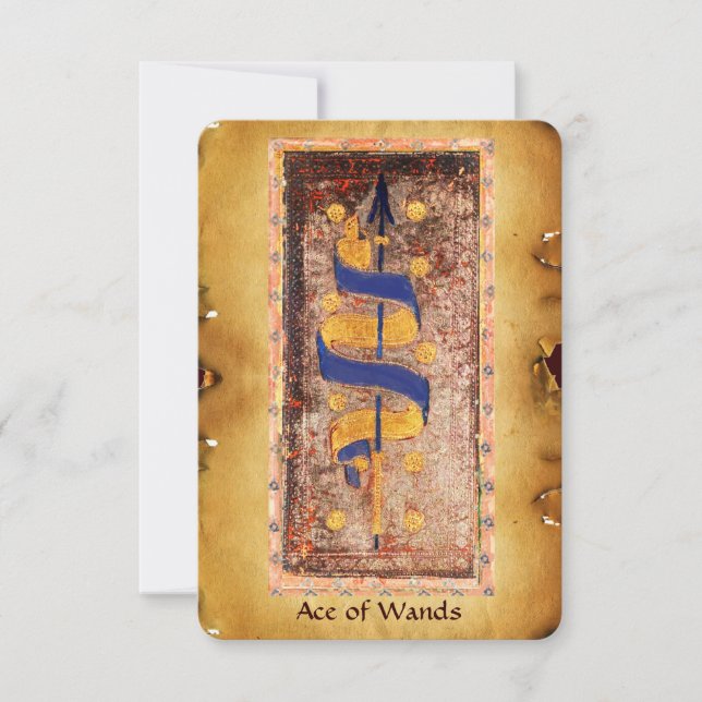 ANTIEK RENAISSANCE TAROTS / ACE OF WANNEER (Voorkant)