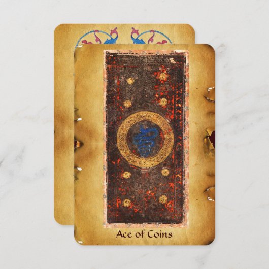 ANTIEK RENAISSANCE TAROTS / ACE VAN MUNTEN (Voorkant / Achterkant)
