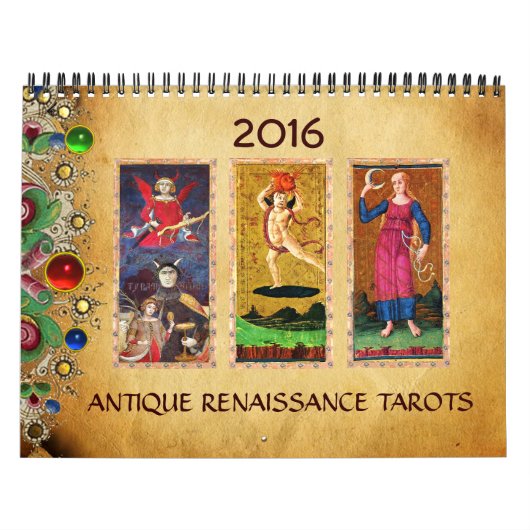 ANTIEK RENAISSANCE TAROTS BLOEMENPERKAMENT 2016 KALENDER (Hoes)