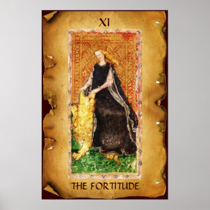 ANTIEK RENAISSANCE TAROTS DE FORTITUDE- STERKTE POSTER