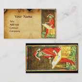 ANTIEK RENAISSANCE TAROTS/DE MAGICiAN-parchment Visitekaartje (Voorkant / Achterkant)