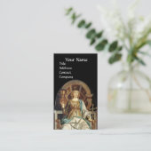 ANTIEK RENAISSANCE TAROTS DE PAUS Zwart Visitekaartje (Staand voorkant)