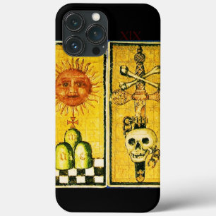 ANTIEK RENAISSANCE TAROTS /DE ZON,ACE OF SWORD iPhone 13 PRO MAX HOESJE