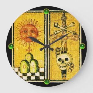 ANTIEK RENAISSANCE TAROTS /DE ZON,ACE OF SWORD GROTE KLOK