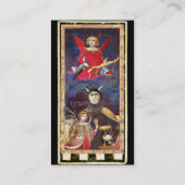 ANTIEK RENAISSANCE TAROTS / DE ZON EN DE DUIVEL VISITEKAARTJE (Achterkant)