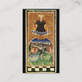ANTIEK RENAISSANCE TAROTS / DE ZON EN DE WERELD VISITEKAARTJE (Achterkant)