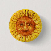 ANTIEK RENAISSANCE TAROTS / DE ZON RONDE BUTTON 3,2 CM (Voorkant)