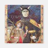 ANTIEK RENAISSANCE TAROTS / DEVIL Conceceet detail Magneet (Voorkant)