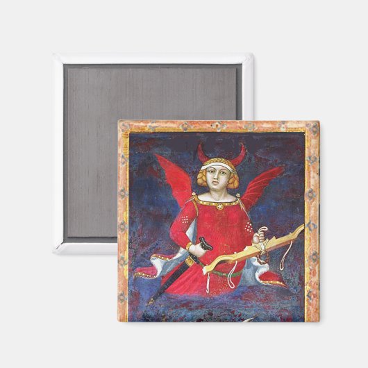 ANTIEK RENAISSANCE TAROTS/DEVIL Pride Detail Magneet (Voorkant / Achterkant)
