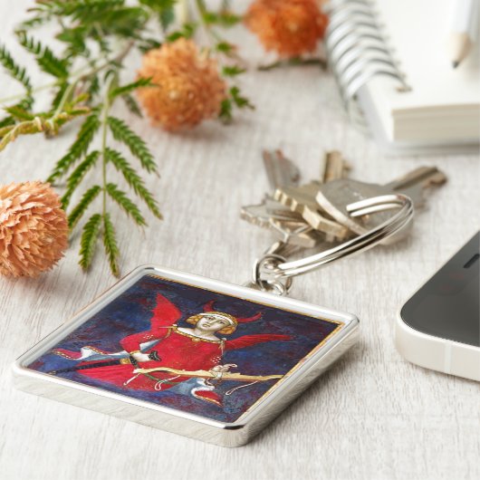 ANTIEK RENAISSANCE TAROTS , DEVIL, Pride Detail Sleutelhanger (Zijkant)