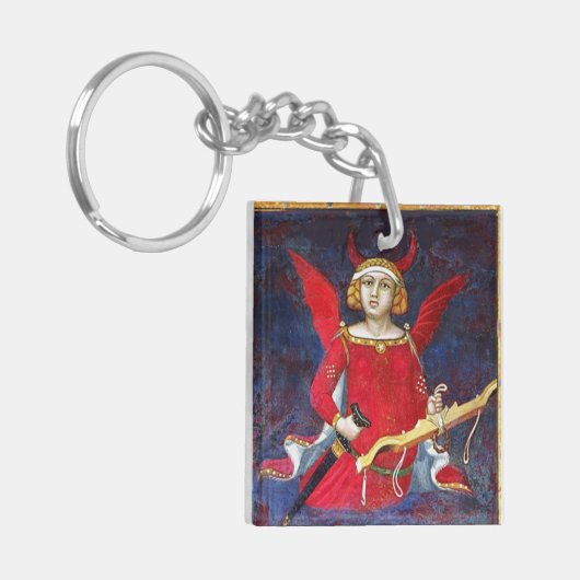 ANTIEK RENAISSANCE TAROTS, DEVIL Pride Detail Sleutelhanger (Voorkant Links)