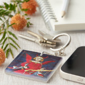 ANTIEK RENAISSANCE TAROTS, DEVIL Pride Detail Sleutelhanger (Voorkant Rechts)